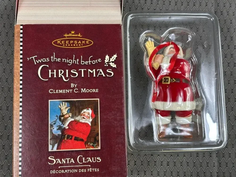 Hallmark Keepsake Ornament Twas the Night Before Christmas Santa Claus 2001